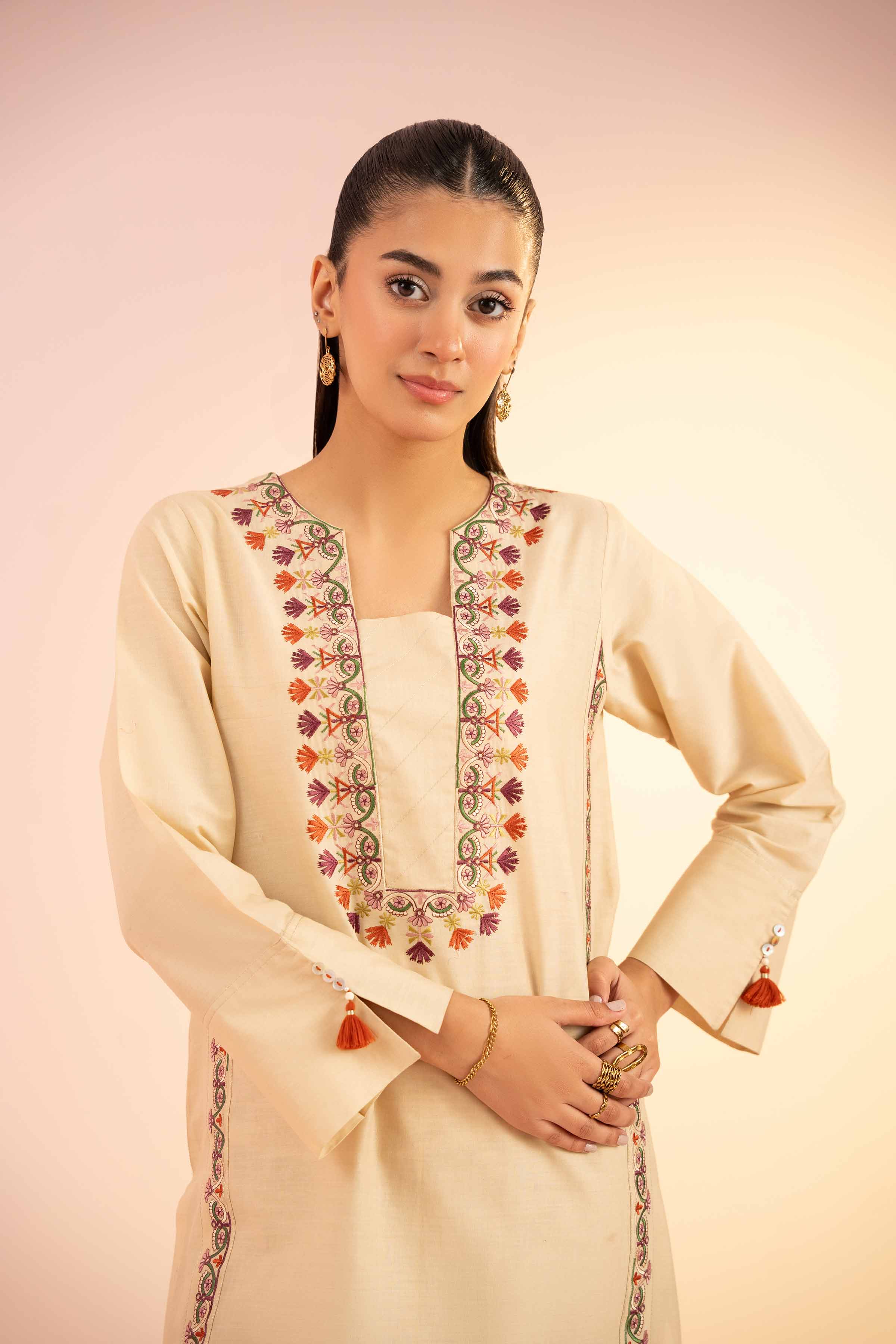 2 Piece - Embroidered Suit - PS25-38 - Image 6