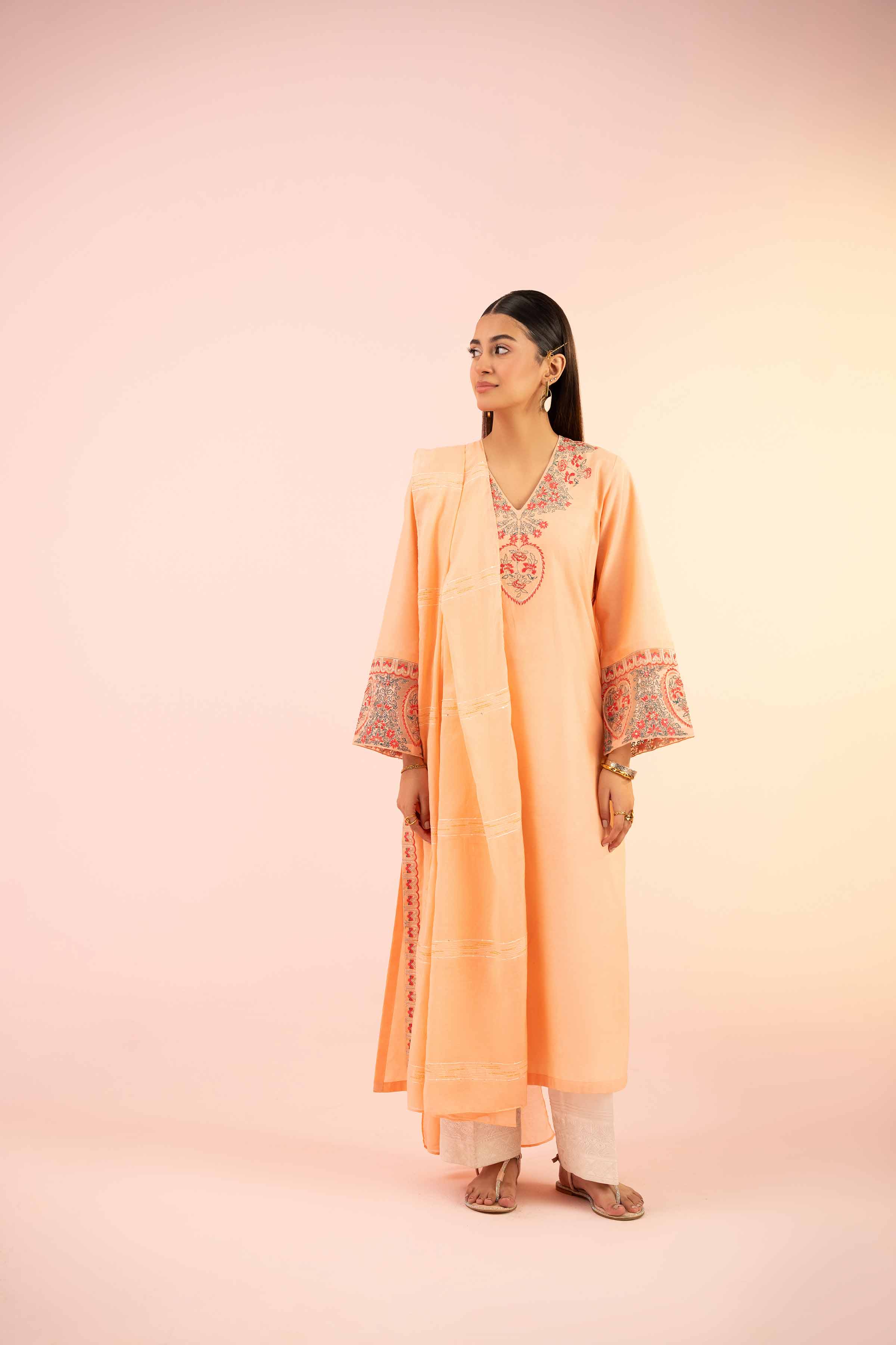 2 Piece - Embroidered Suit - PS25-54 - Image 4