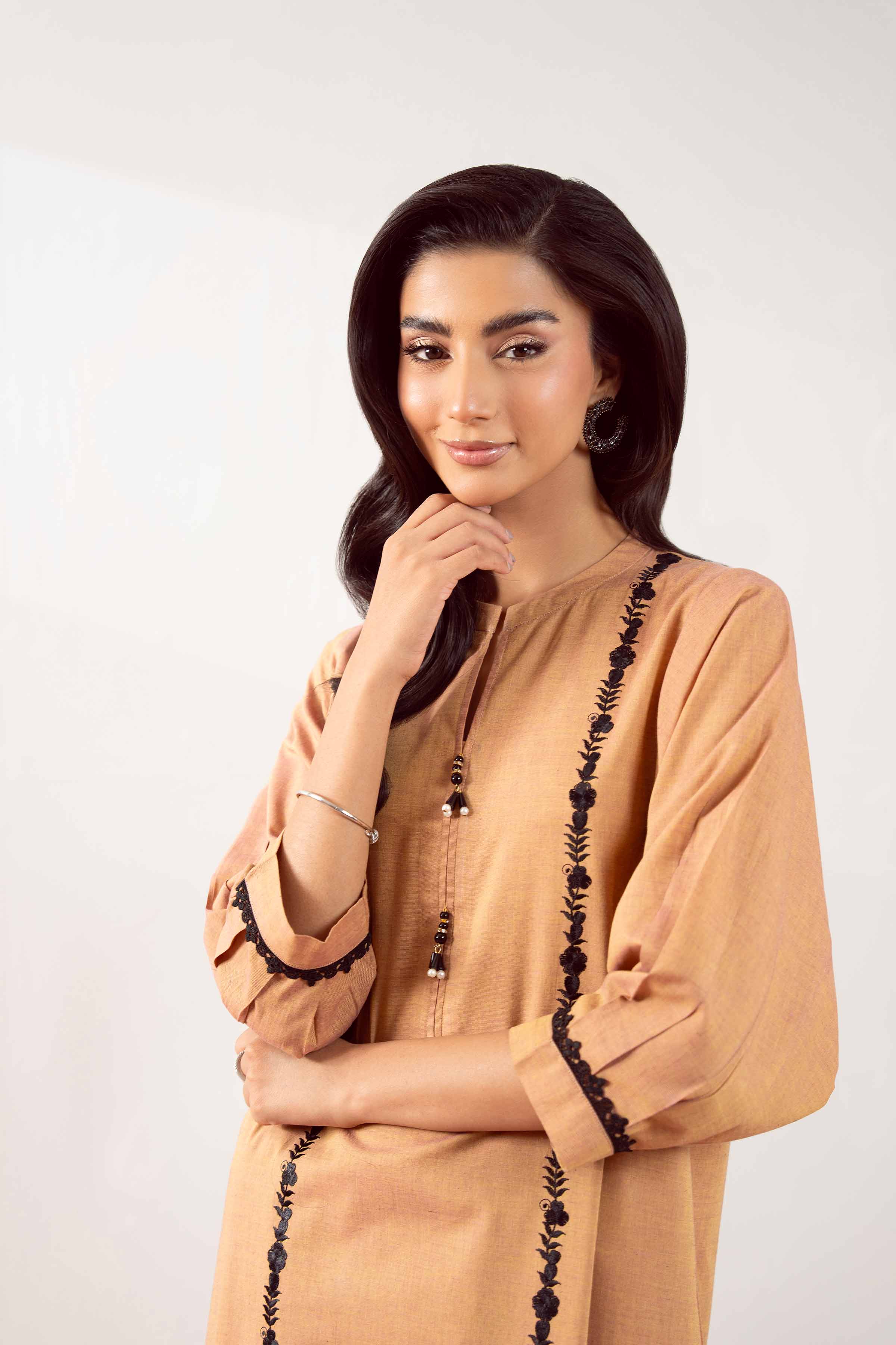 2 Piece - Embroidered Suit - PS25-81 - Image 4