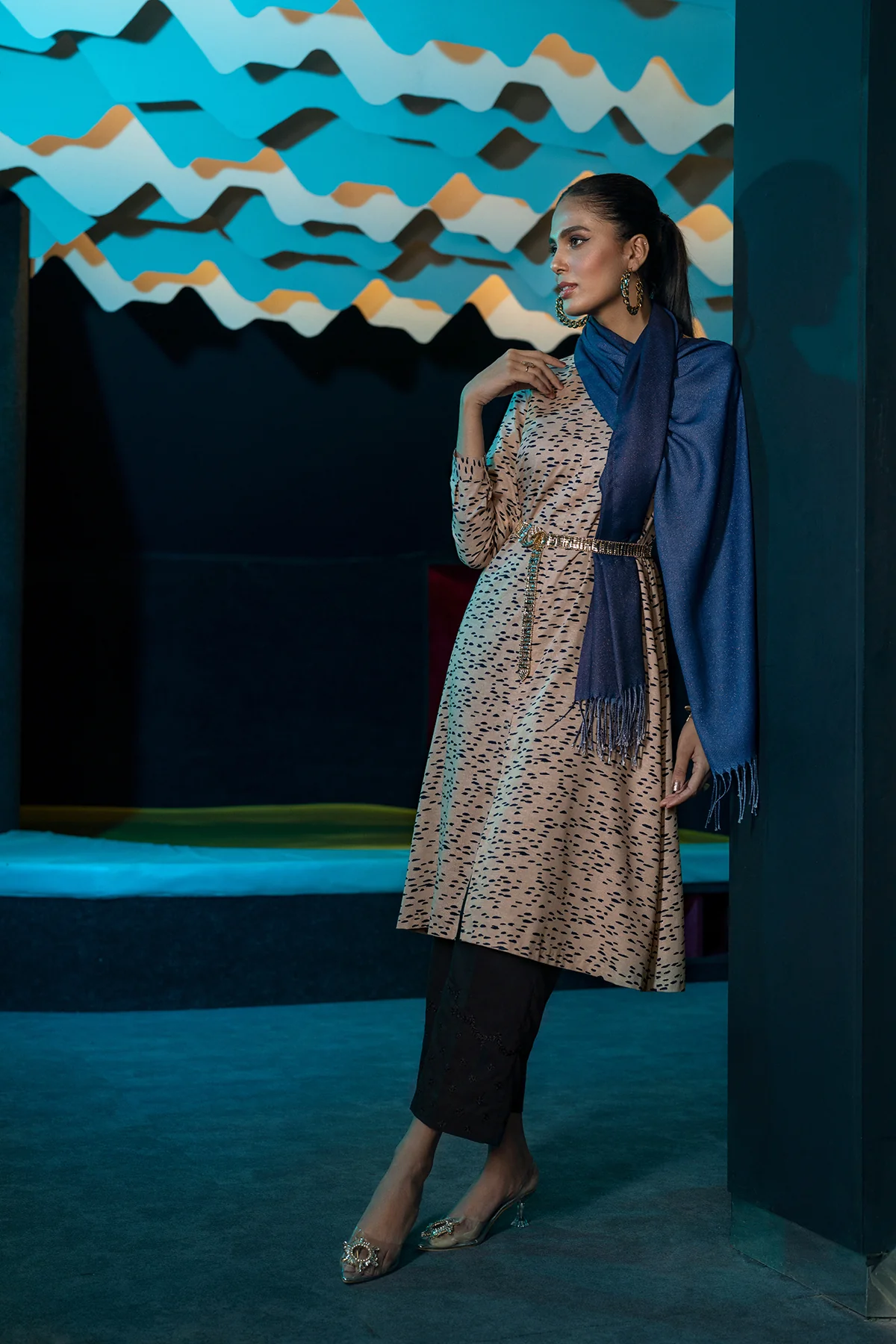 PW22-122-A-Line Printed Shirt 1PC - Image 3