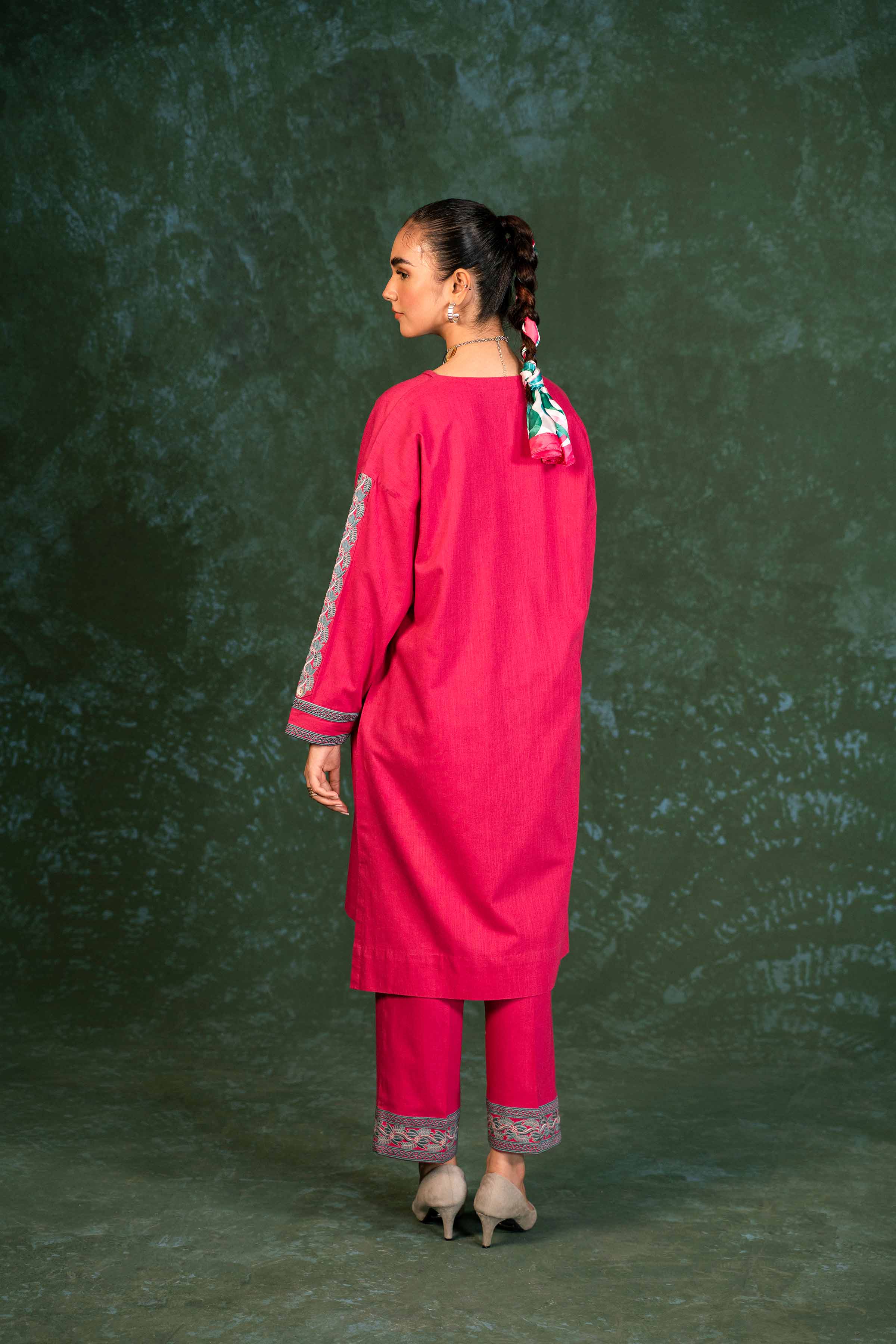 2 Piece - Embroidered Suit - PW23-64 - Image 2