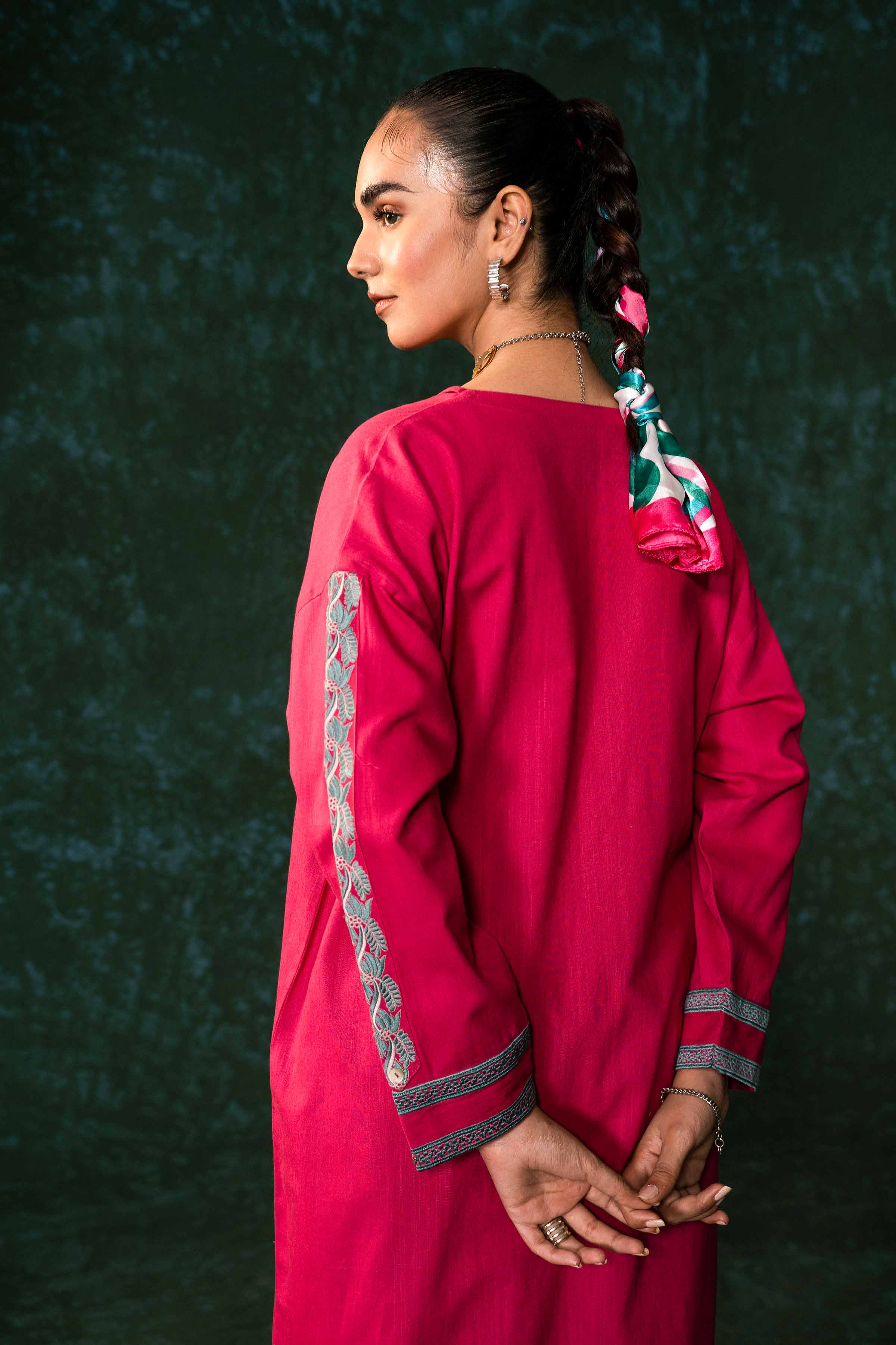 2 Piece - Embroidered Suit - PW23-64 - Image 6