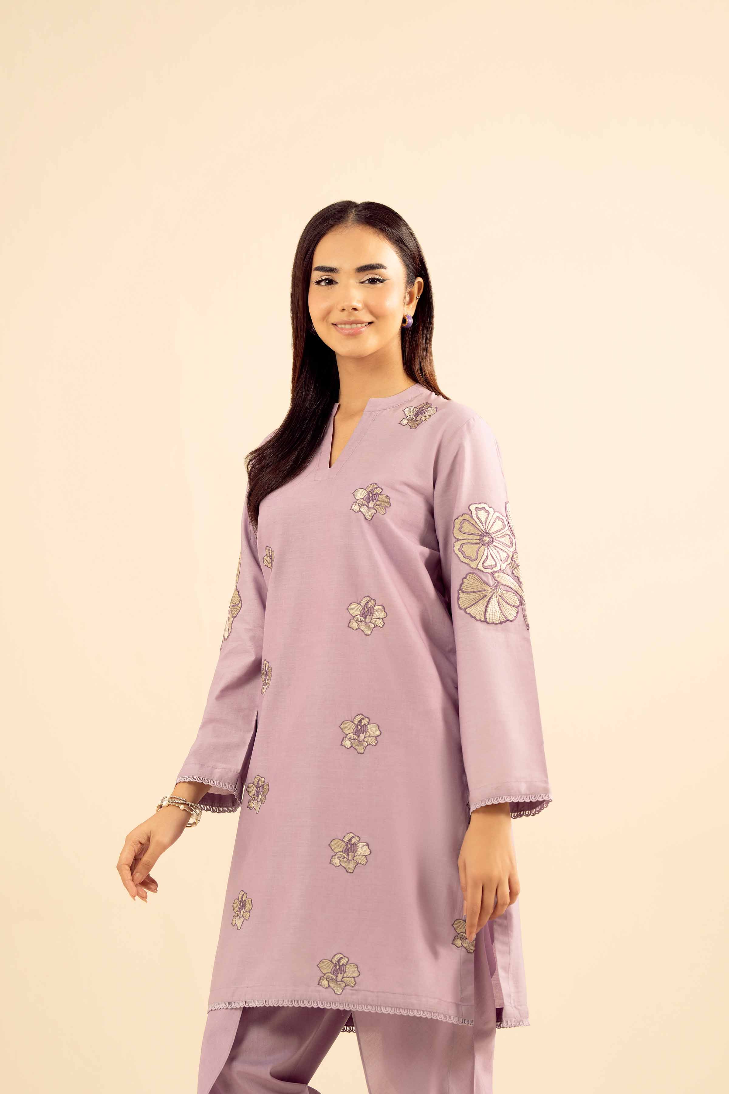 2 Piece - Embroidered Suit - PW25-36 - Image 6