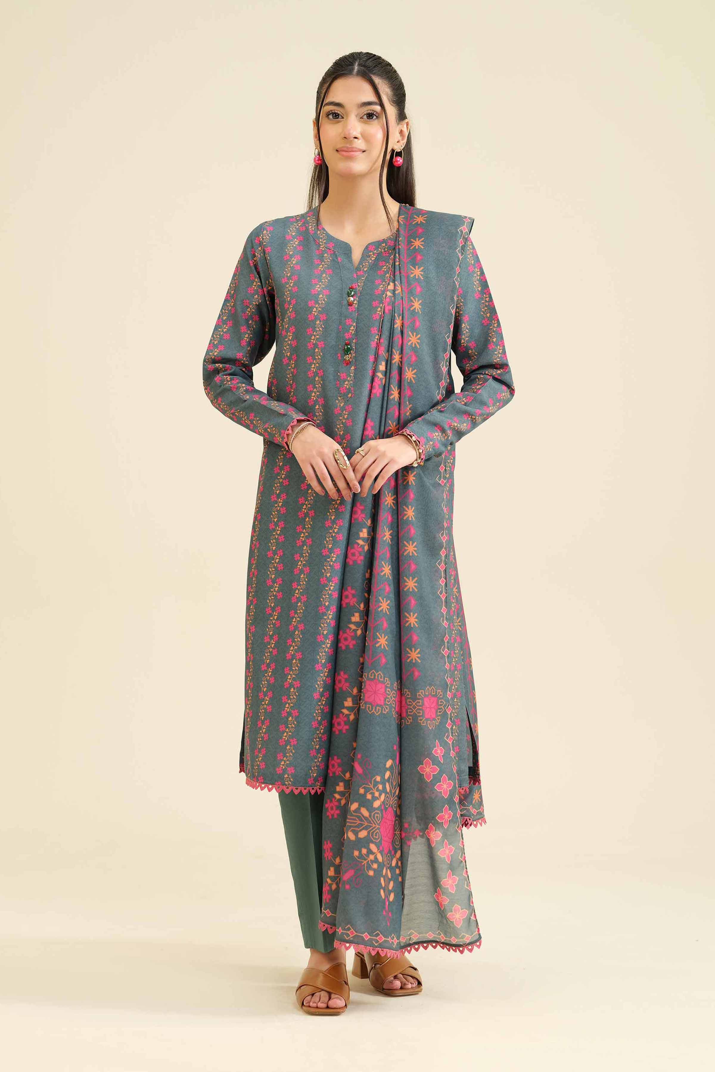 3 Piece - Printed Suit - PW25-43 - Image 2