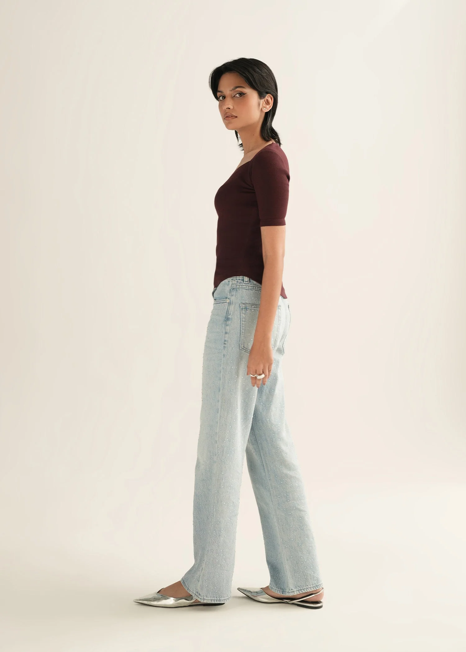 Ribbed Sweetheart Neckline Top - KOA - Image 5