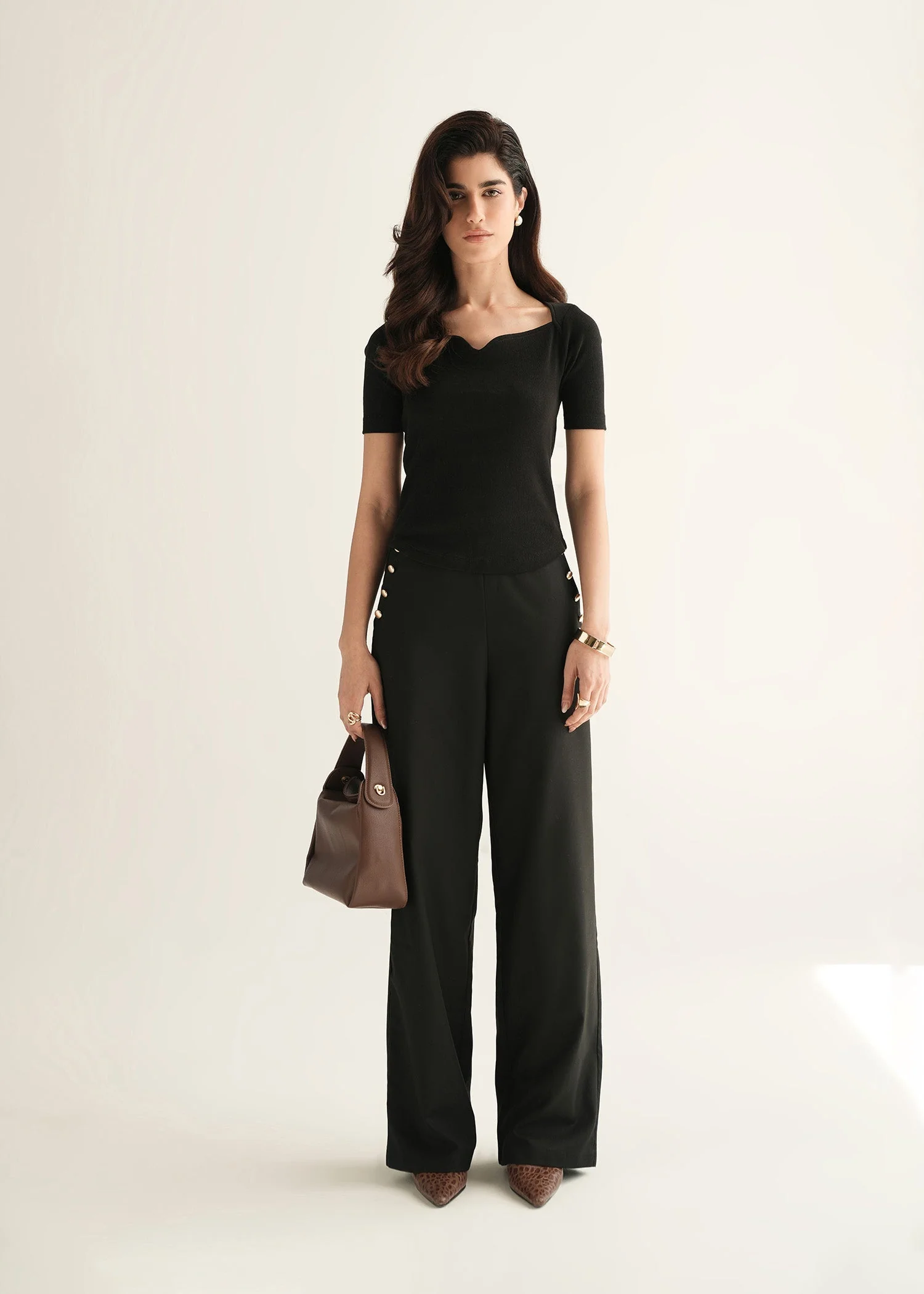 Tailored Pants With Metal Buttons - KOA - Image 3