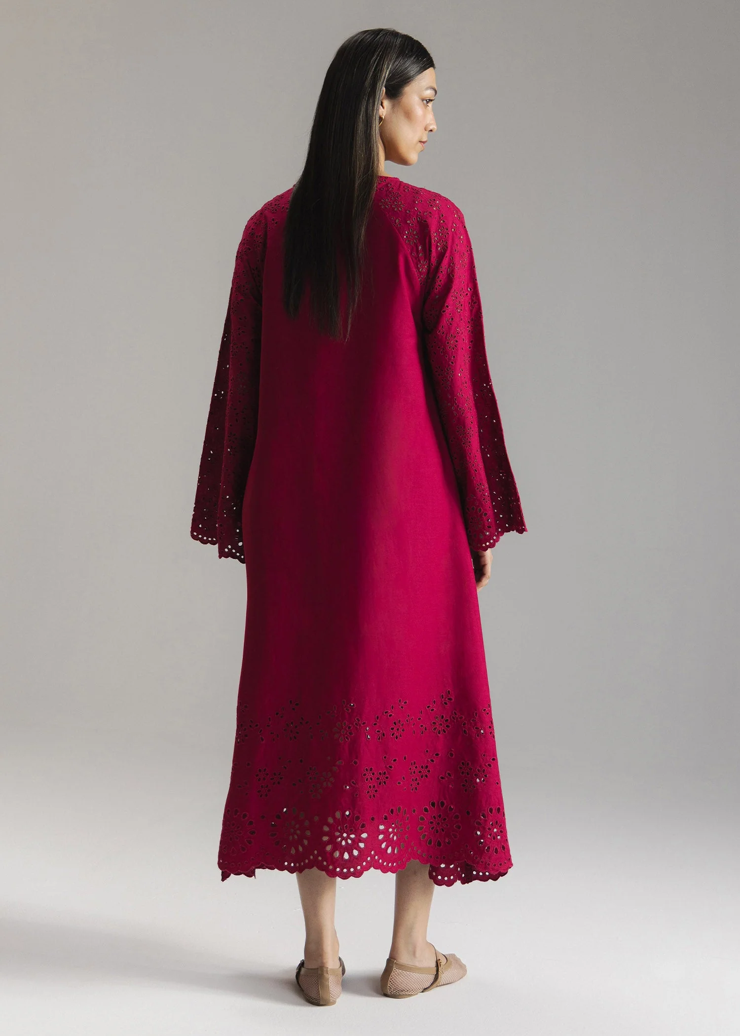 Schiffli Flared Dress- WS26-15 - Image 2