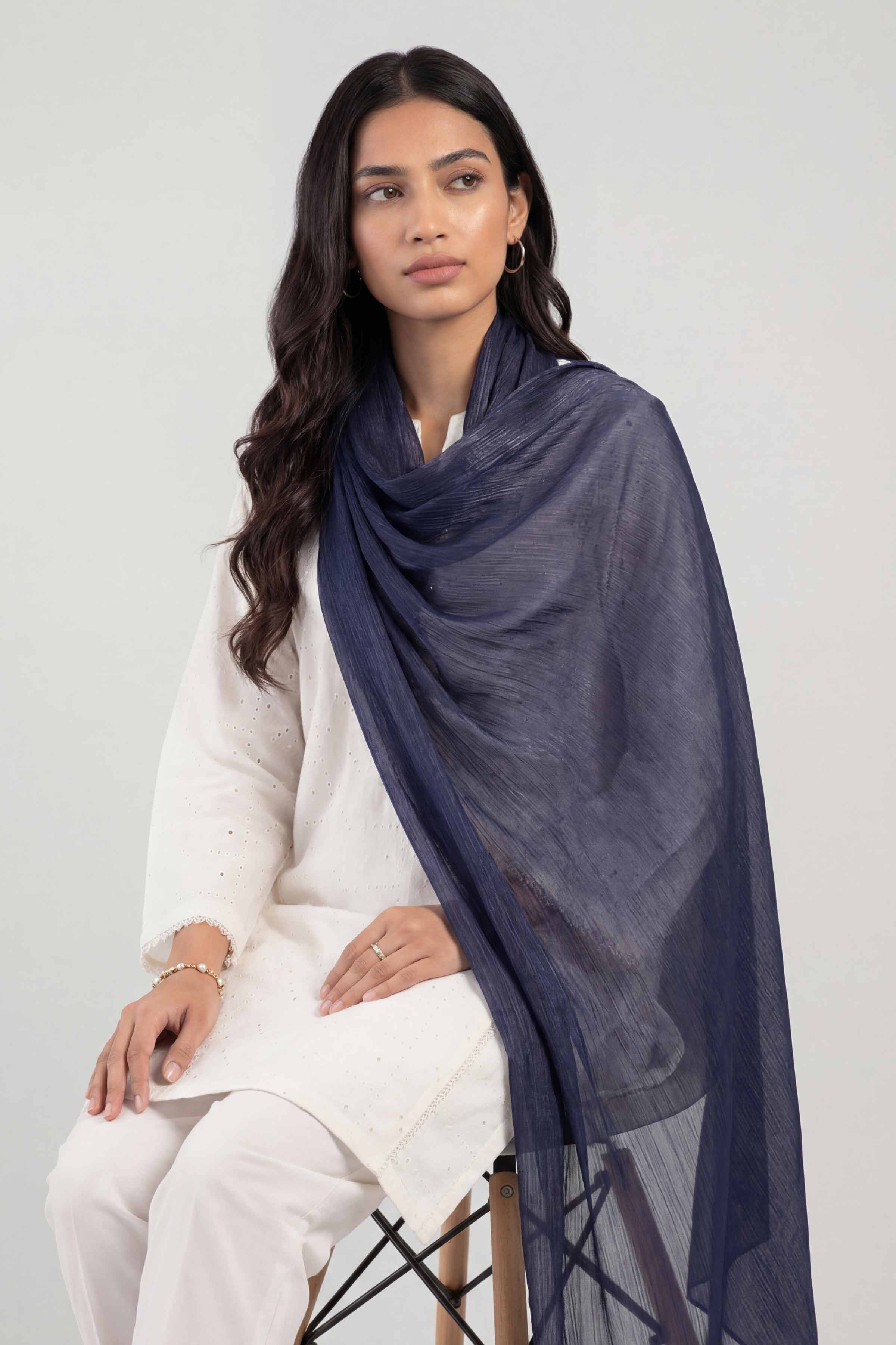 Dark Navy Women Scarf - 447812121 - Image 6