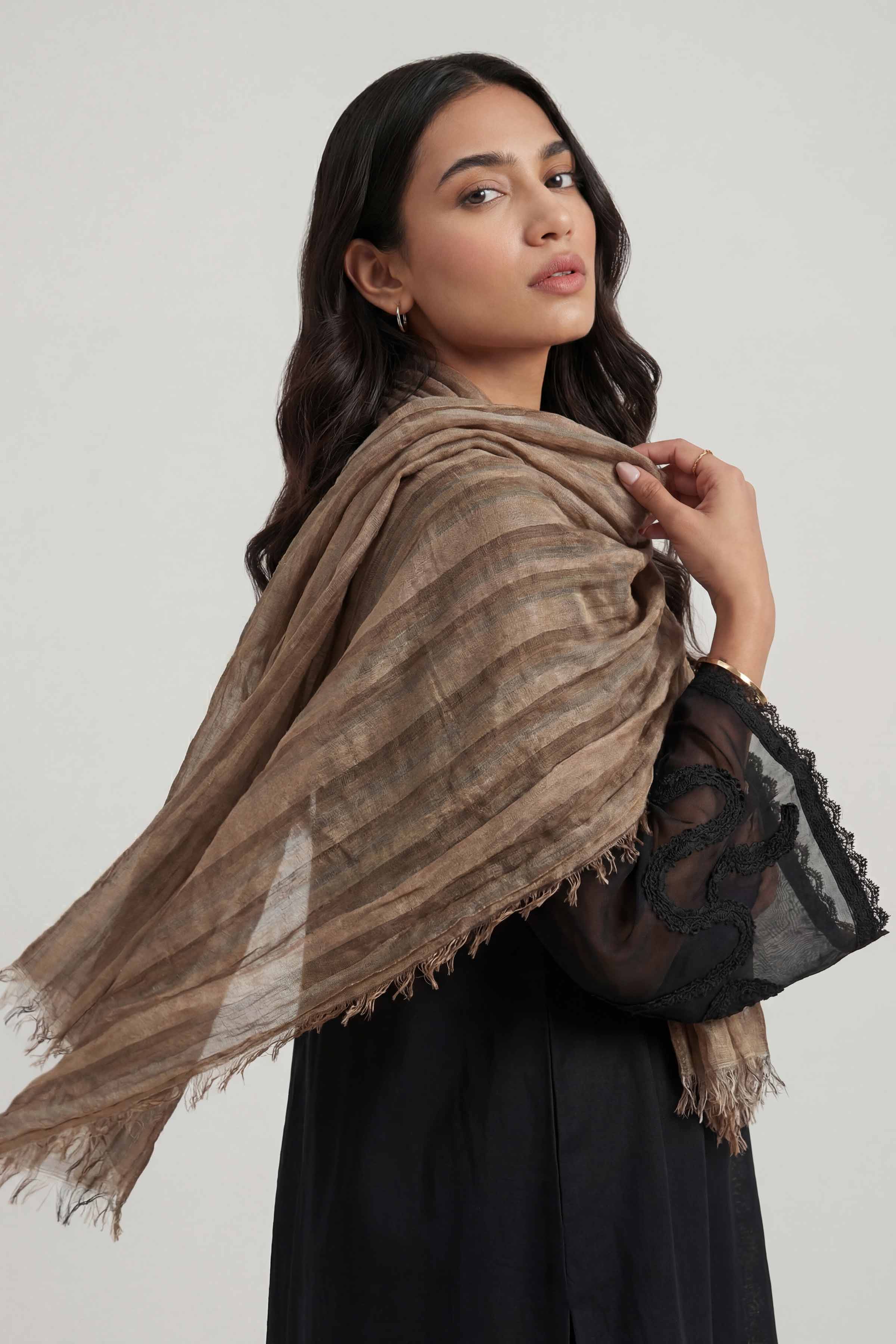 Brown Women Scarf - 447342113 - Image 2