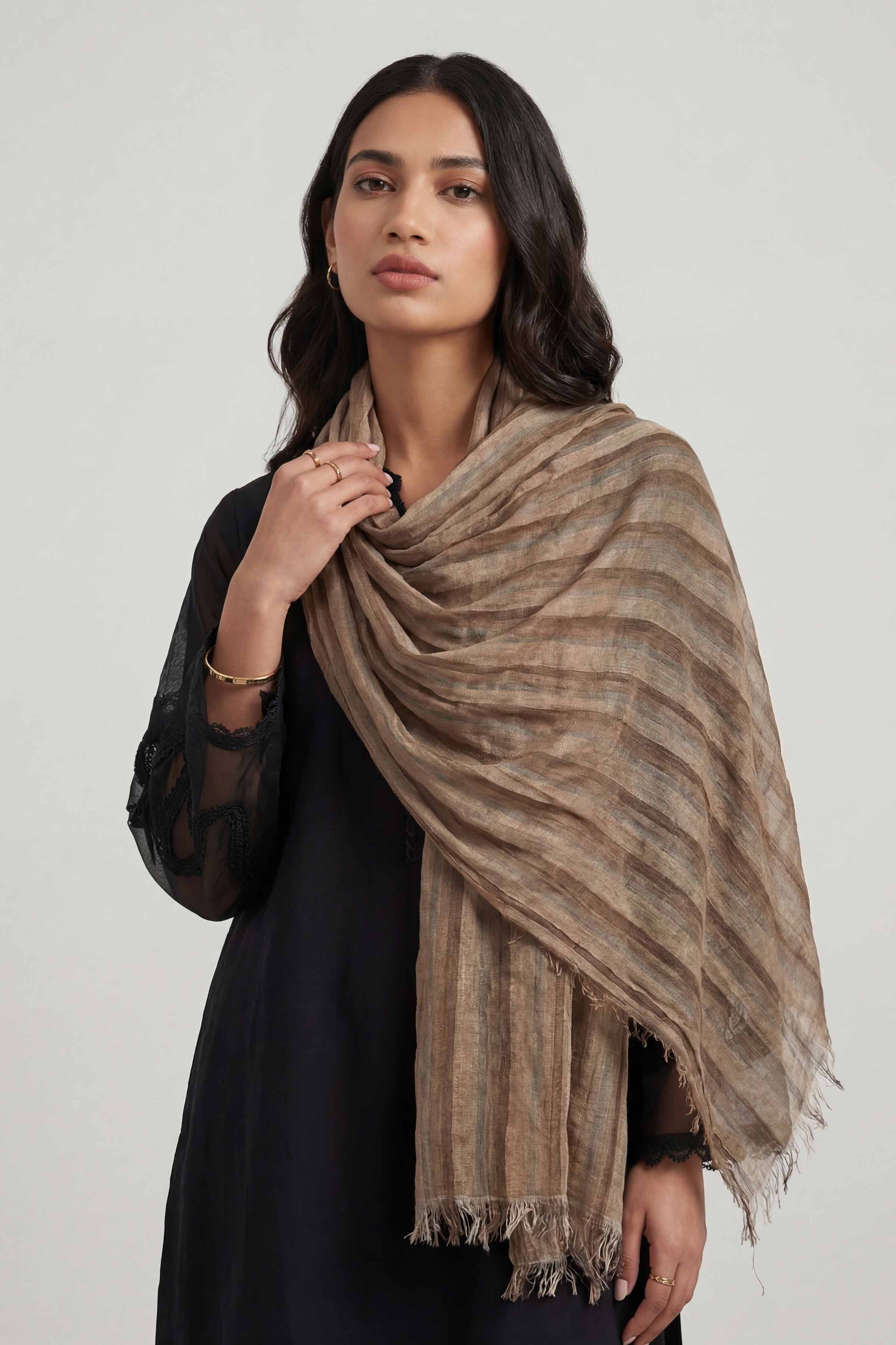 Brown Women Scarf - 447342113 - Image 5