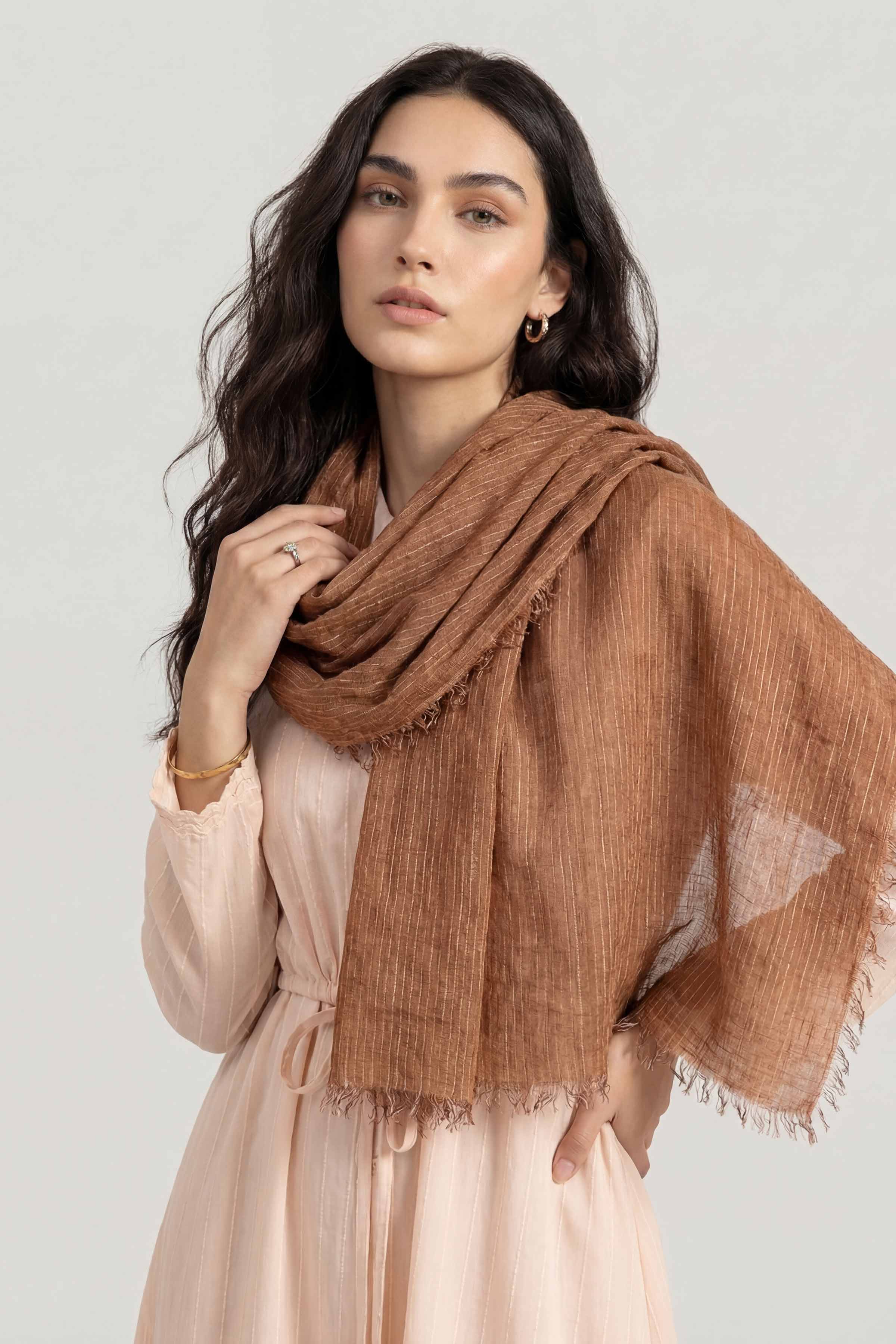 Orange Women Scarf - 447452106 - Image 6