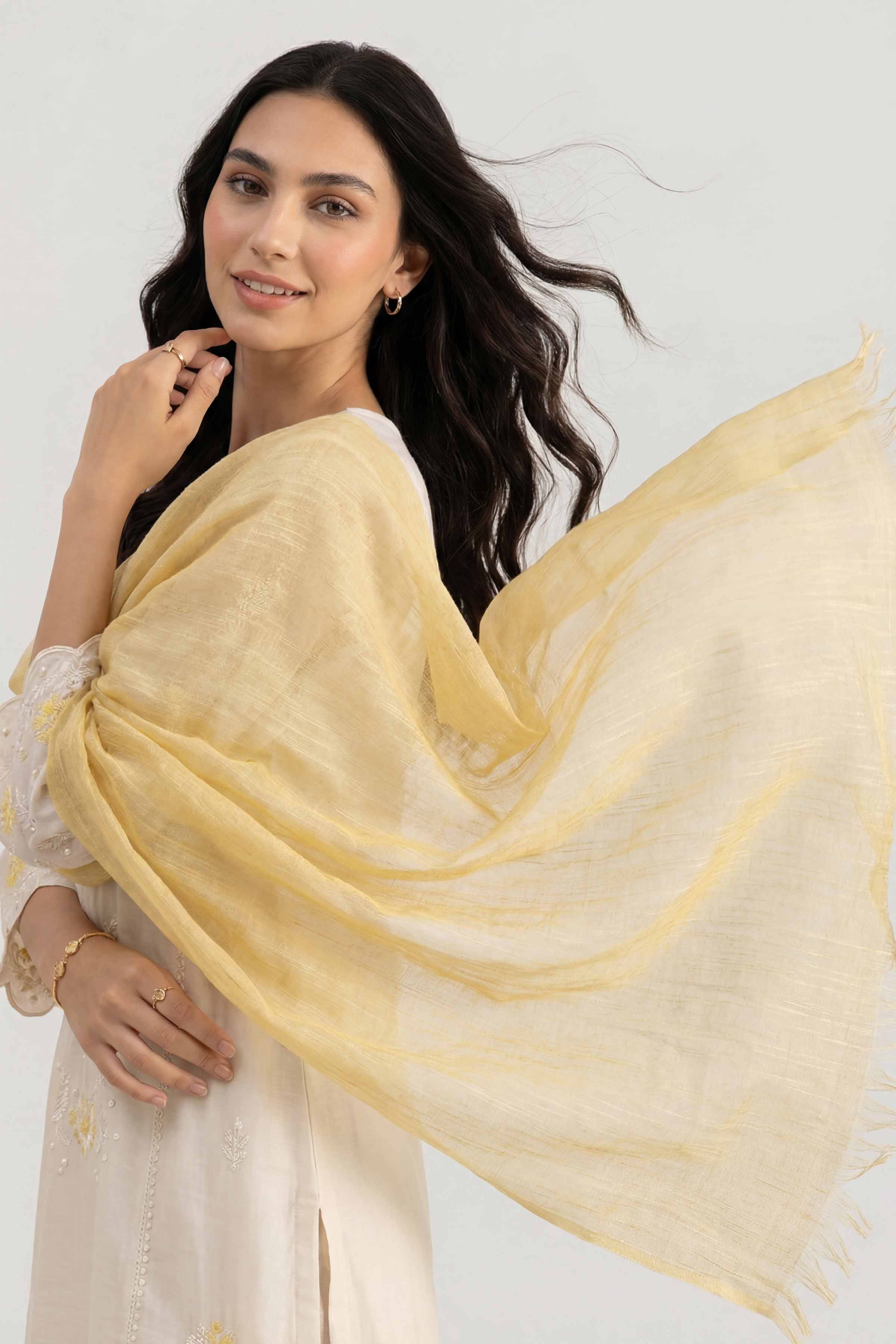 Yellow Women Scarf - 447522102 - Image 7