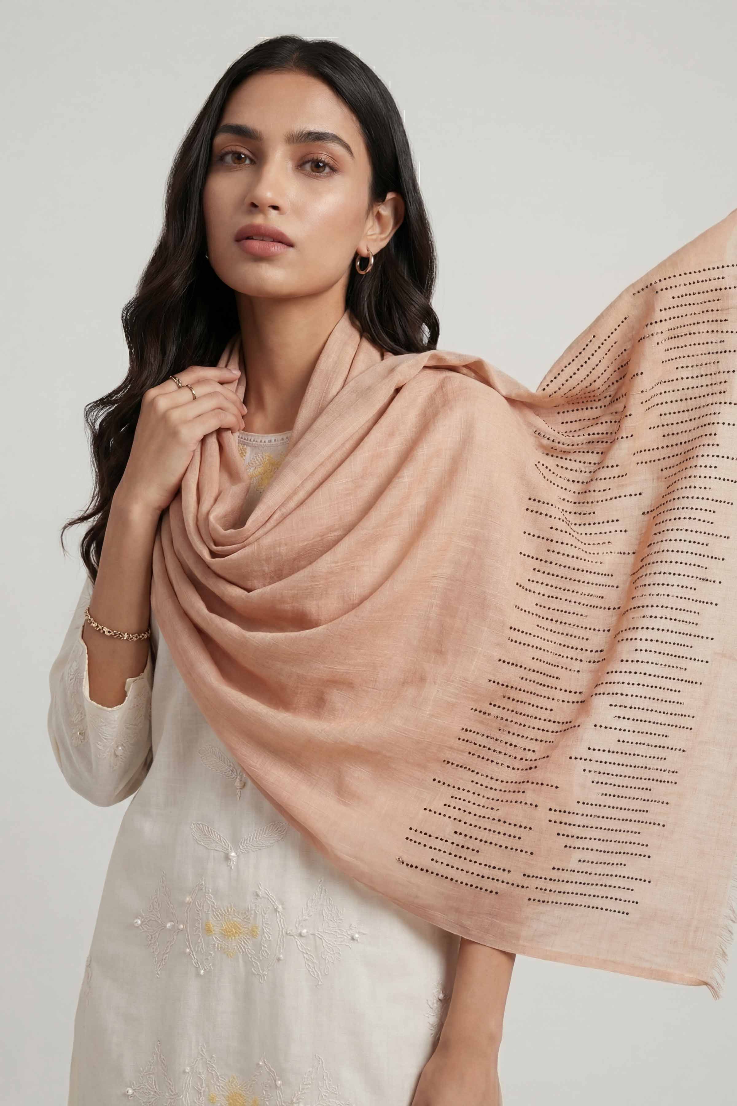 Beige Women Scarf - 447382118 - Image 2
