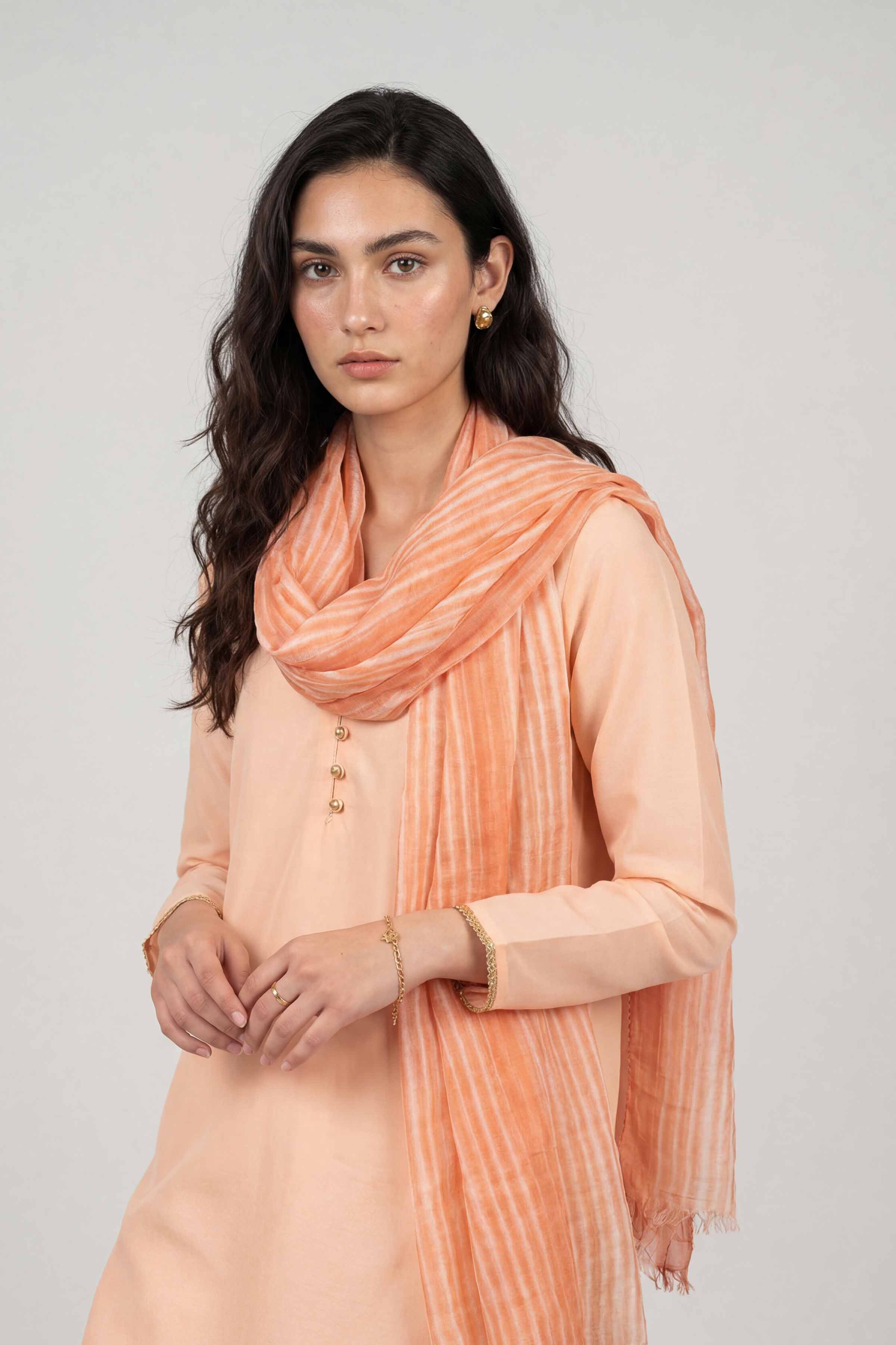 Orange Women Scarf - 72070967 - Image 3