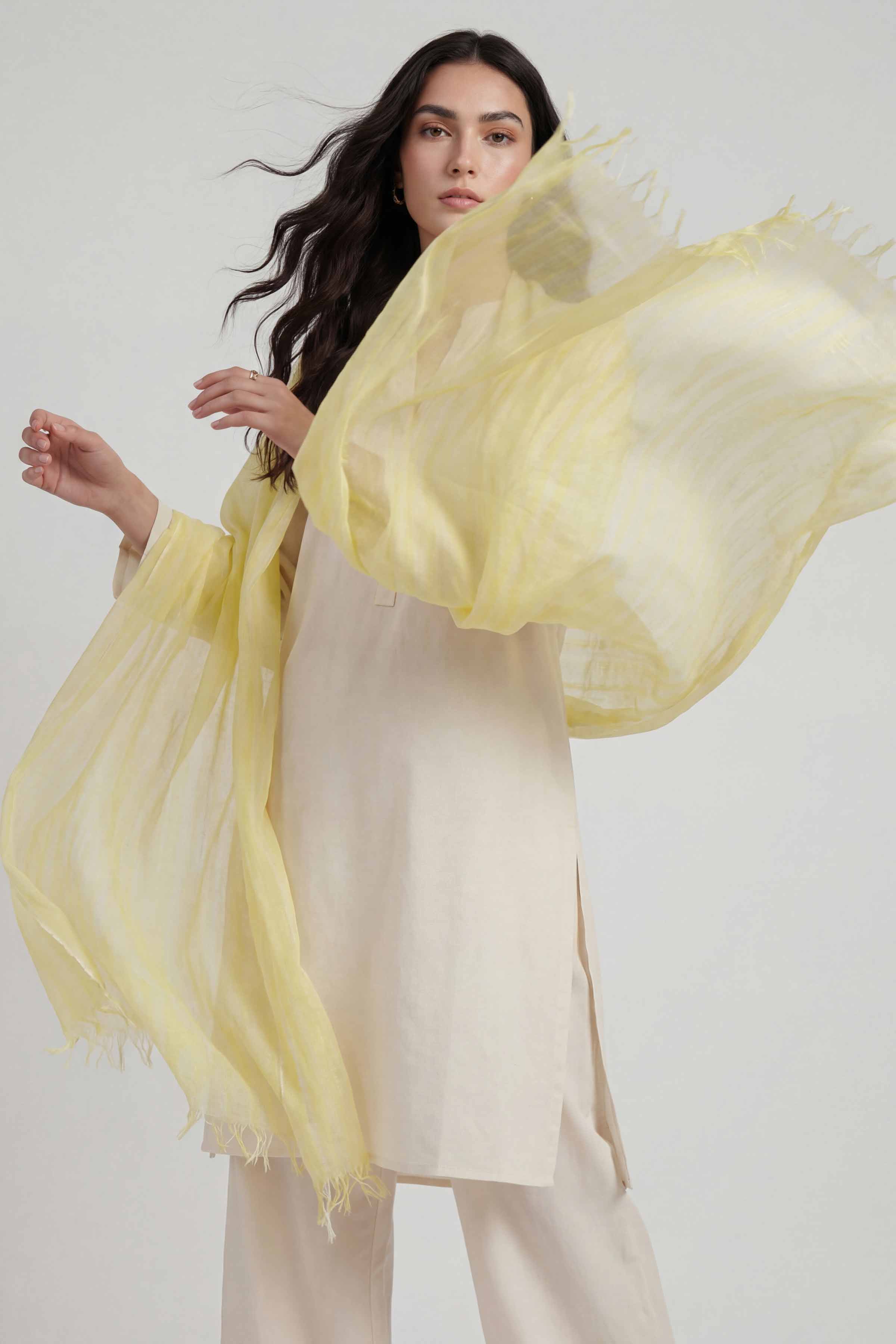 Yellow Women Scarf - 72070966 - Image 6