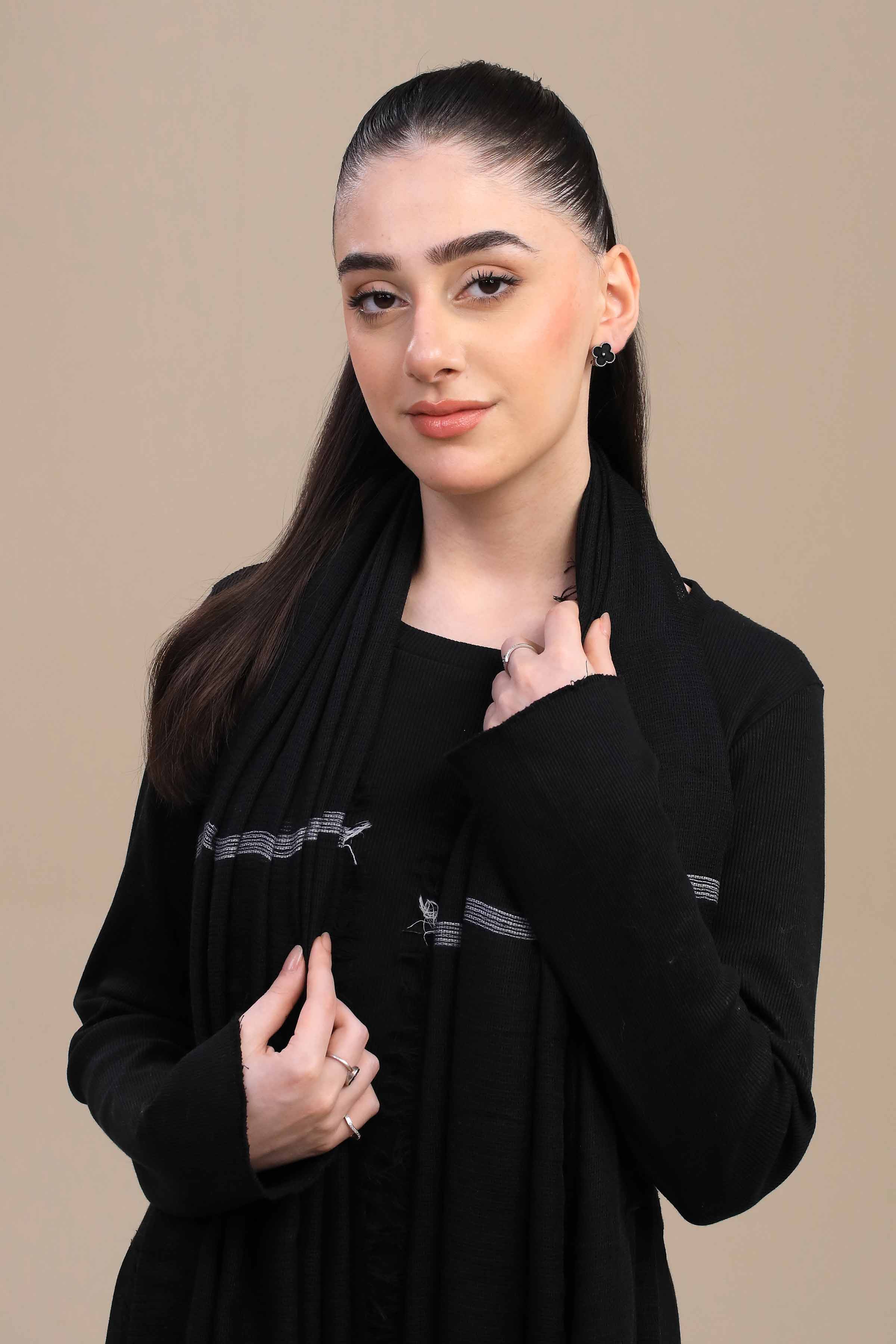 Black Women Shawl-447172103 - Image 3