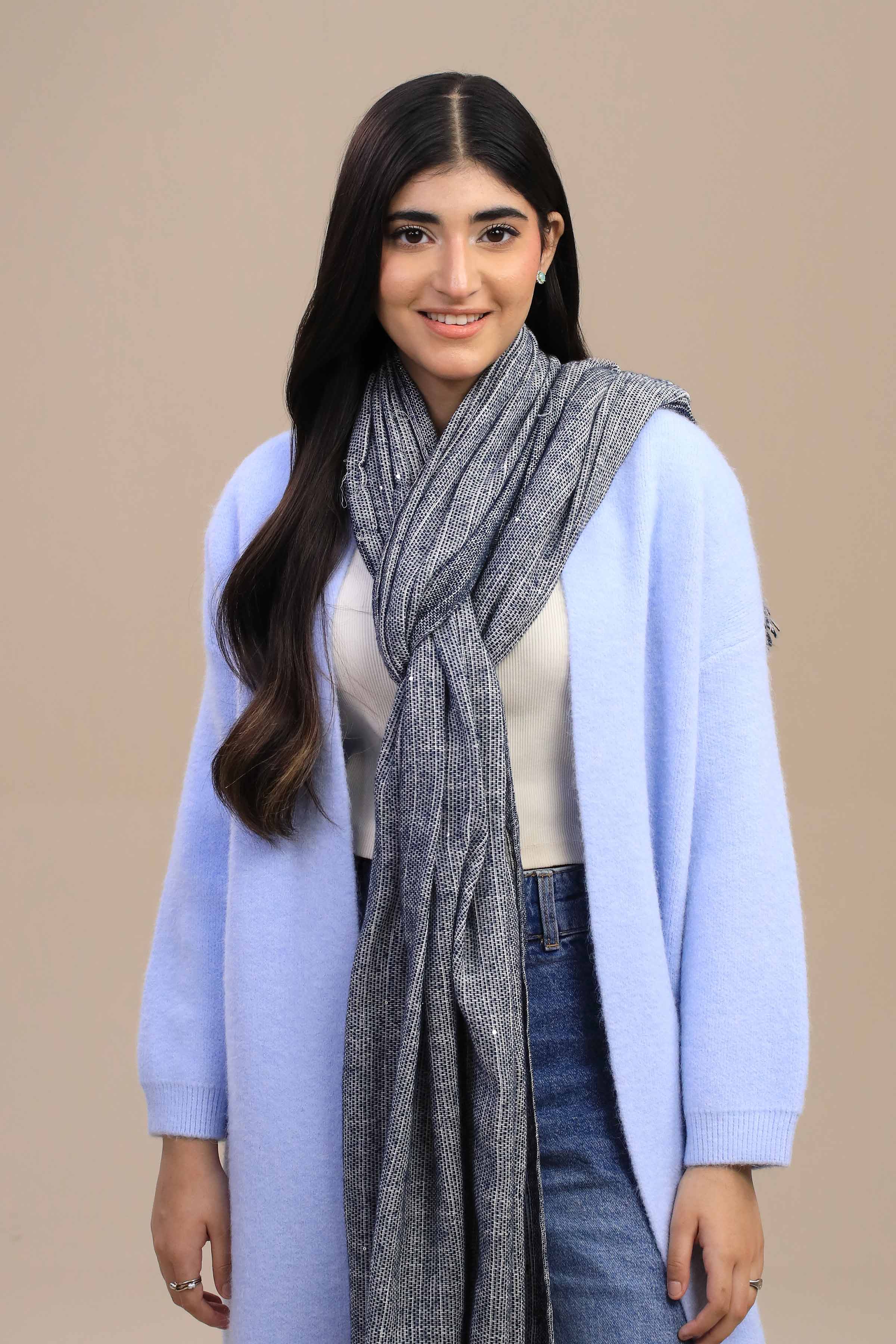 Grey Women Shawl-447182111 - Image 6
