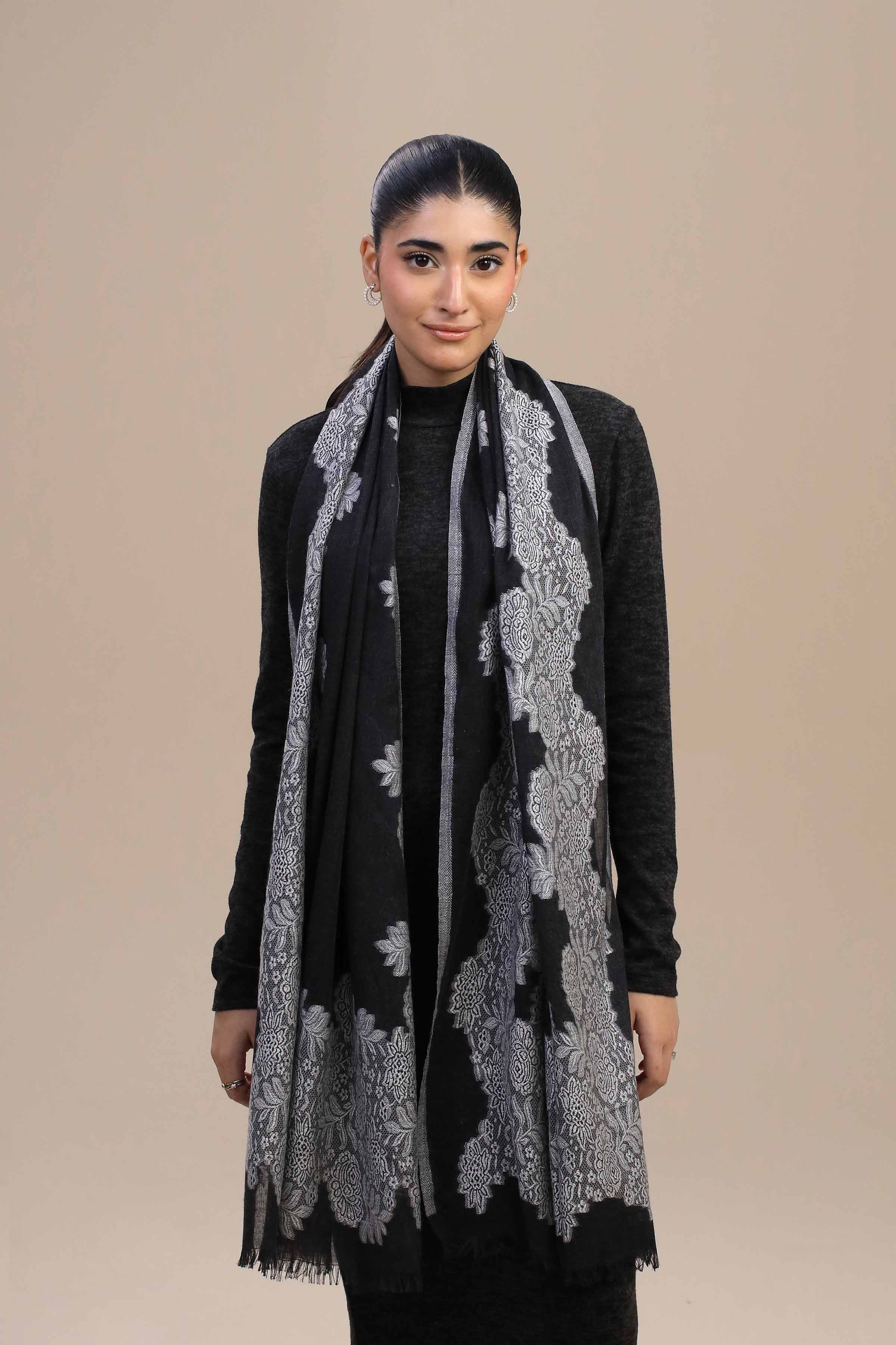 Black Women Shawl - 443962103 - Image 4