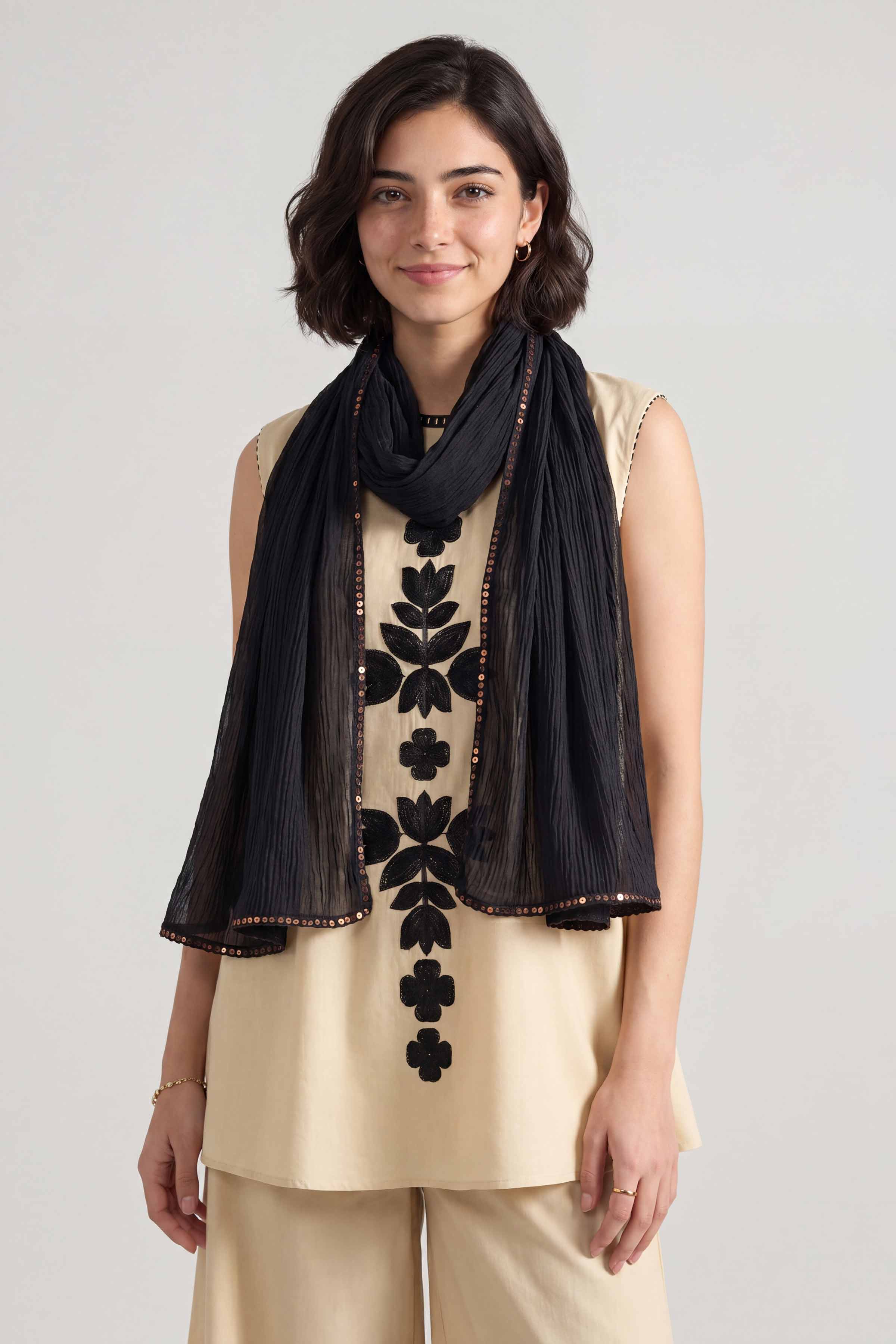 Black Women Scarf - 447542103 - Image 6