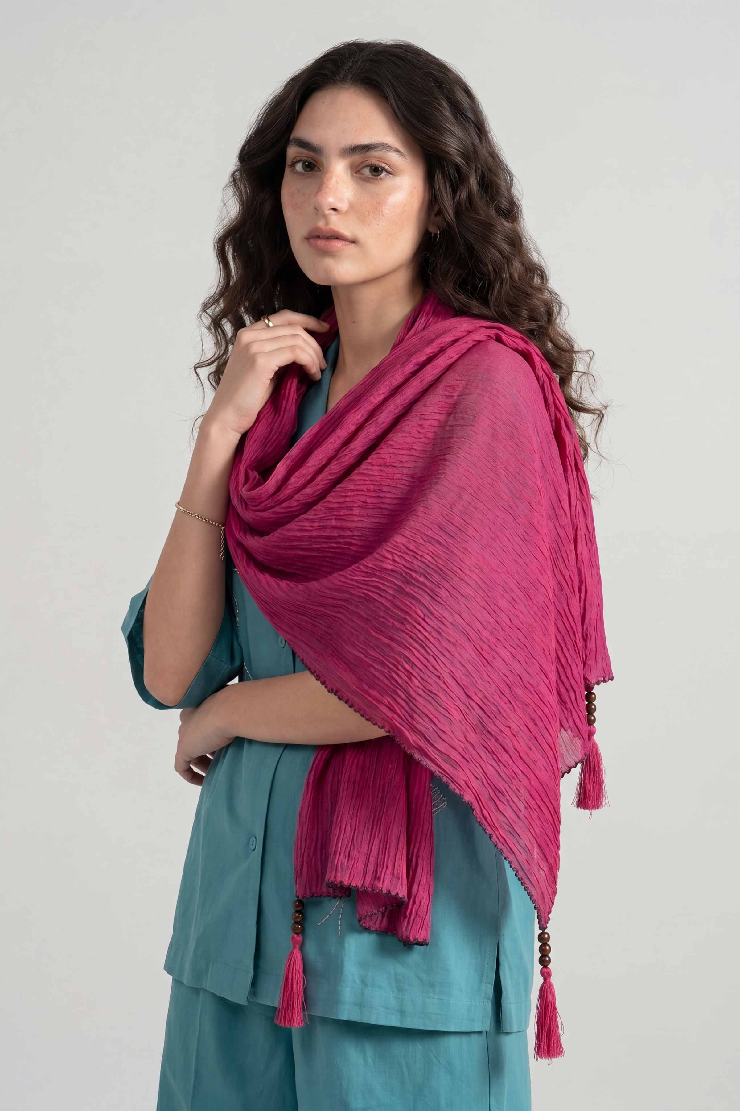 Rose Women Scarf - 447632115 - Image 4