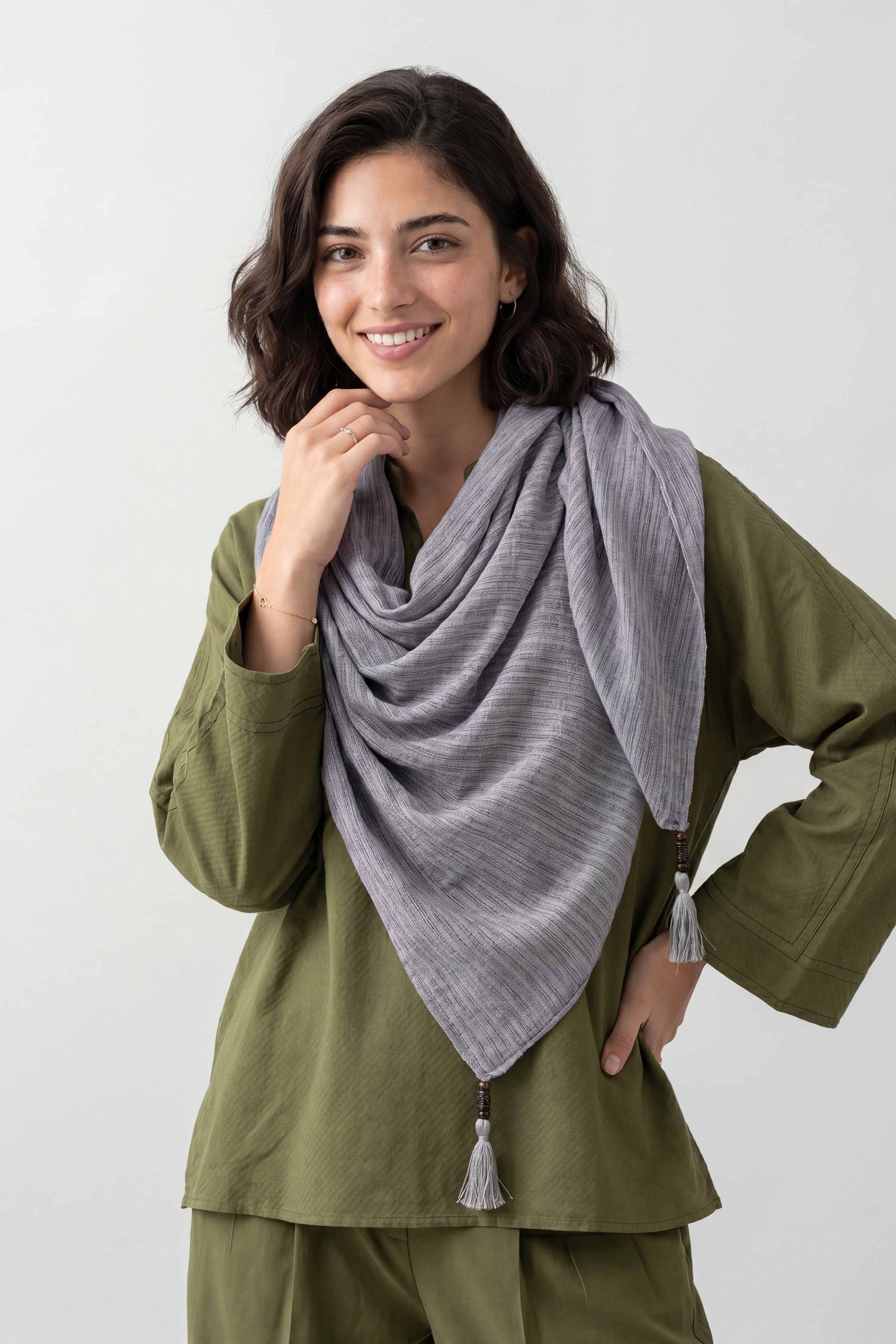 Purple Women Scarf - 447702109 - Image 3